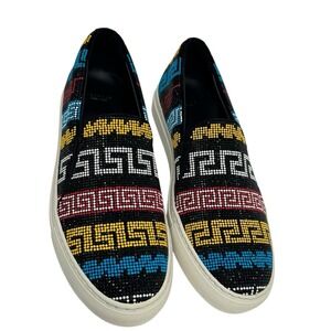 Versace Medusa Crystal Slip On Sneakers Eyes of the‎ Tiger IT 40 U